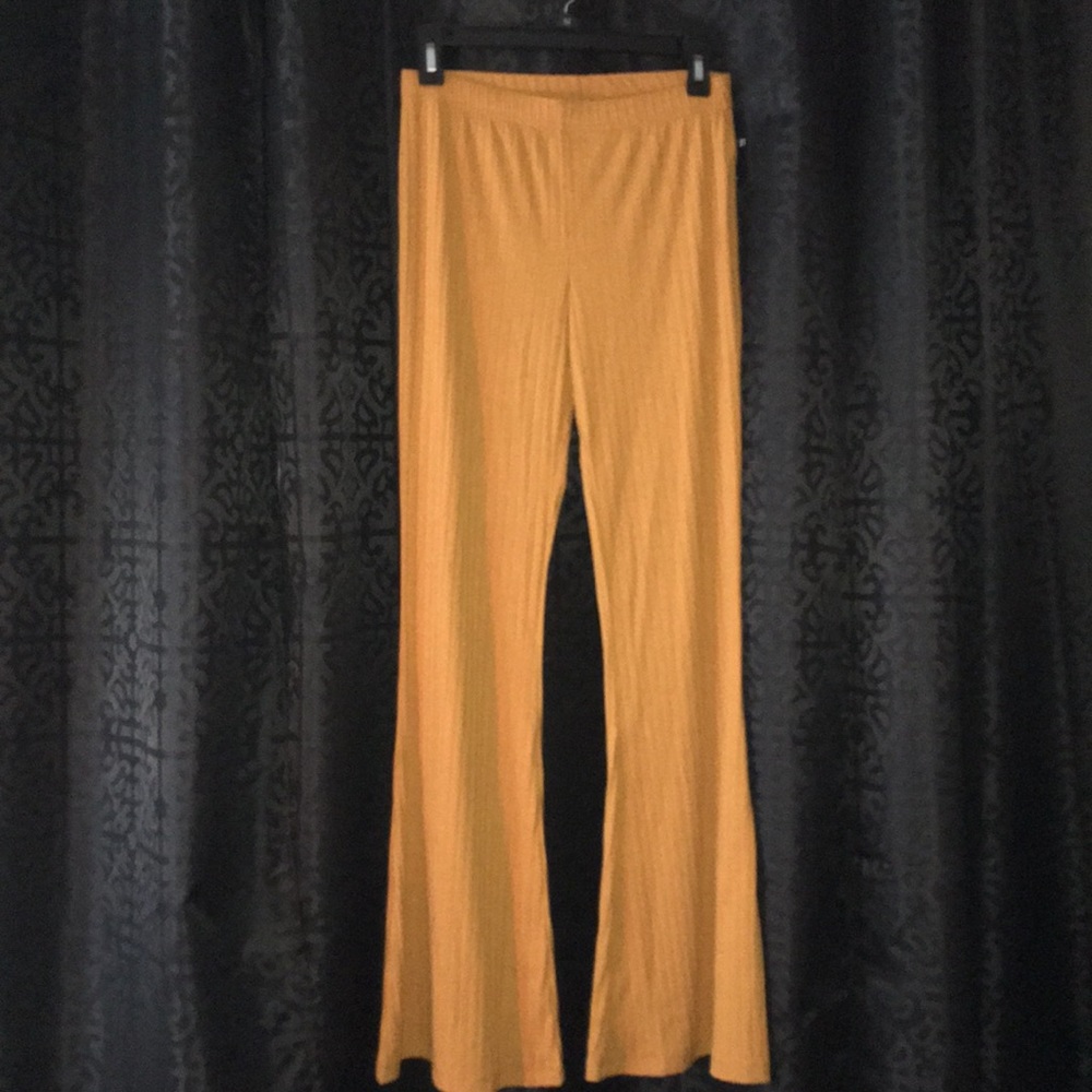 Mustard yellow flare pants